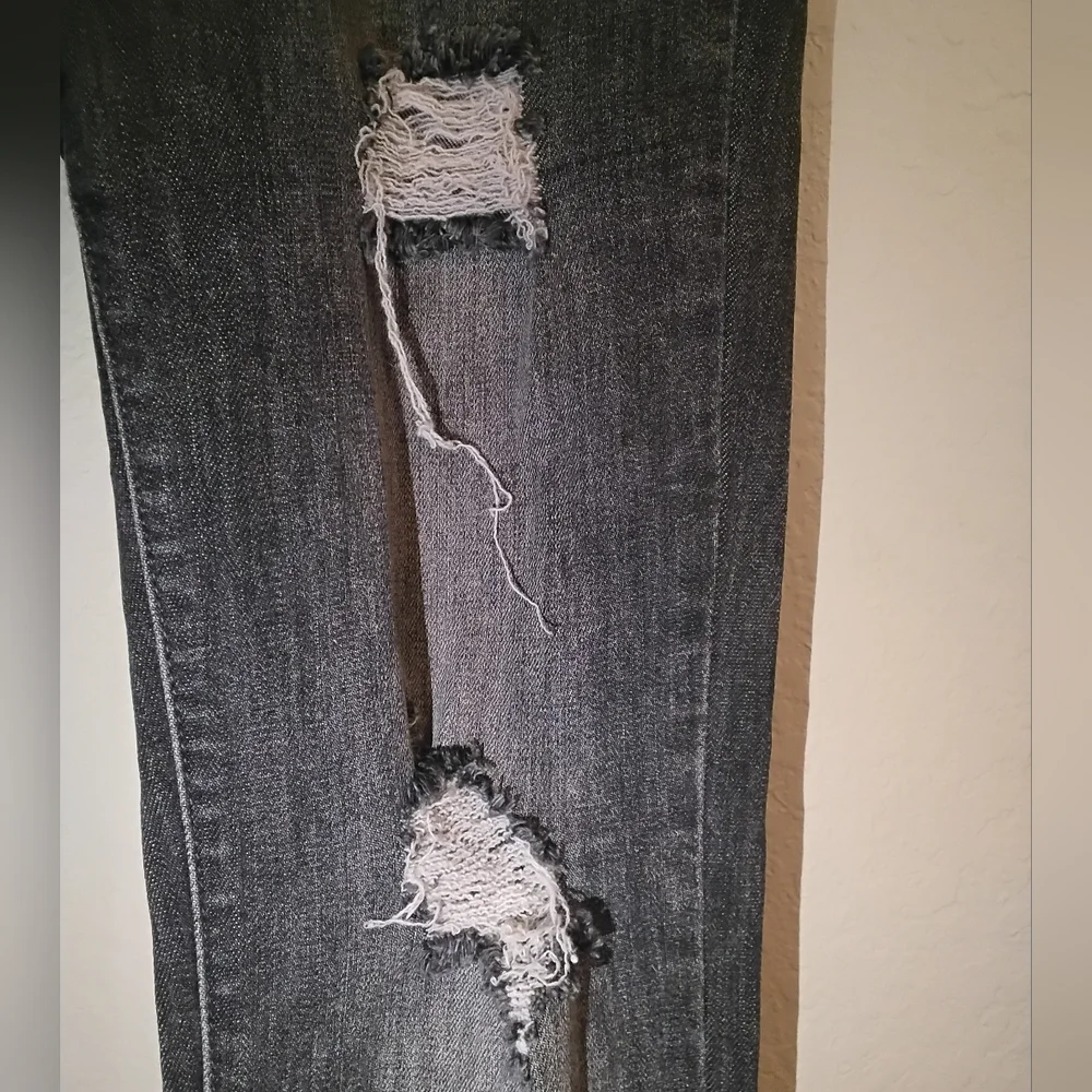 Judy Blue Womens Jeans Size 9/29 Black Distressed‎ Skinny Grunge Style Denim